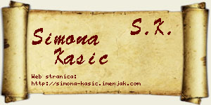 Simona Kašić vizit kartica